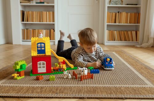 Een jongetje dat speelt met LEGO DUPLO